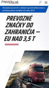 Prevozné značky nad 3,5t ✅2024✅ | Prevozky.sk - 2