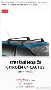 Citroen C4 Cactus priečne nosníky strešný nosič - 2