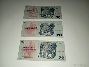 BANKOVKY 20 KČS, 1970, NEJVZÁCNĚJŠÍ SÉRIE M - 2