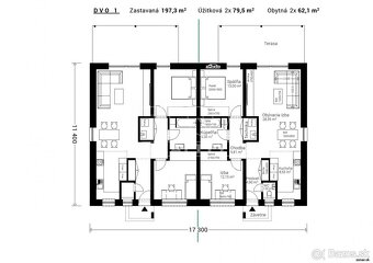 VÝHRADNE Rodinný dom, novostavba 79,5 m2, pozemok 390... - 2