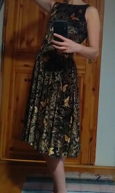 Blackmilk clothes GOLDEN GARDEN VELVET PRINCESS midi šaty - 2