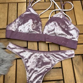 Victoria’s Secret PINK lila set braletka a tanga - 2