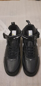 NIKE AIR FORCE 1 MID 07 BLACK WHITE - 2