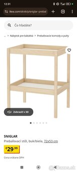 Prebalovaci pult Ikea - 2