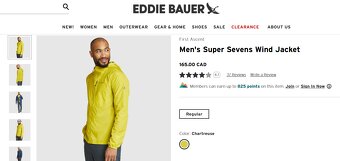 Ultraľahká turistická bunda Eddie Bauer Sevens Wind Jacket - 2