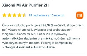 Čistička vzduchu Mi Air purifier 2H - 2