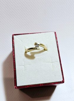 14k zlatý prsteň 0,13ct ✨✨✨ - 2