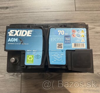 Predam Baterku EXIDE 70Ah 12V (vo veľmi dobrom stave) - 2