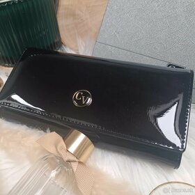 Krásna čierna kožená peňaženka - 2