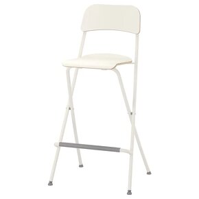 Biela barová stolička FRANKLIN - 2