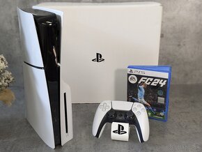 Sony Playstation 5 SLIM s mechanikou, 1 ovládač a Fifa FC 24 - 2