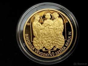 Zlatá medaile M.Lucemburská, 999,9 PROOF cert + etue - 2