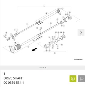 Diely na claas V1050 typ 529 - 2