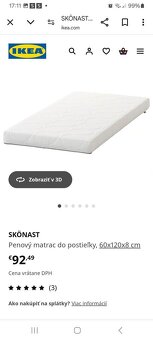 Postielka Gulliver + matrac Skonast (IKEA) - 2