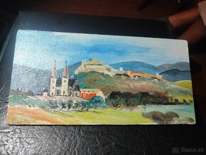 Predám obrazy Spišského hradu na sololite 30x15cm - 2