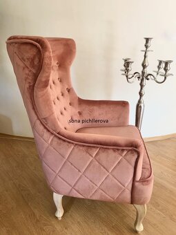 nove xxl chesterfield kreslo / usiak staroruzove -40% - 2