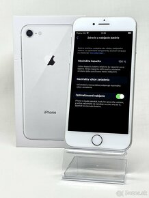 Apple iPhone 8 64 GB Silver - 100% Zdravie batérie - 2