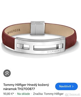 Pánsky kožený náramok Tommy Hilfiger - 2