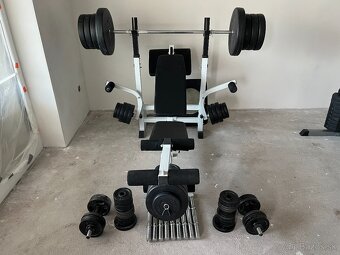 Set bench press + závažia - 2