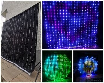 Led svetelná animačná RGB plachta so statívom - 2