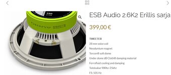 ESB AUDIO-No.1 2-PÁSMOVÉ SQ KOMPONENTNÉ REPRO MADE IN ITALY - 2