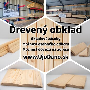 Drevený obklad - Tatranský profil - Zrubový obklad - Hranoly - 2