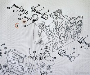 REZERVE. Gumový silentblok Stihl 044, 046, MS 440, 460, 461 - 2