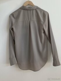 H&M Sivohnedá/hnedosivá/taupe šifónová blúzka XXS (32) - 2