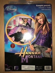 SADA HANNAH MONTANA: posteľ.obliečky + osuška + darček - 2