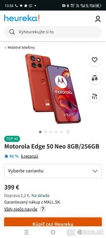 NOVY NEPOUŽITÝ MOTOROLA EDGE 50 NEO 256GB - 2