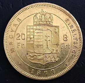 za cenu zlata 8 Zlatník/20 Frank 1877 KB FJI - 2