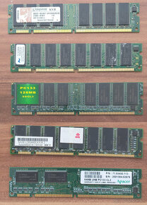 Operačná pamäť SDR a DDR (spolu 21ks) do počítača - 2
