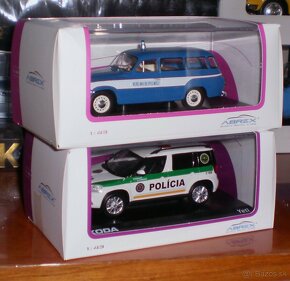 ŠKODA 1202 VB a ŠKODA YETI POLICIA , ABREX , 1:43 - 2