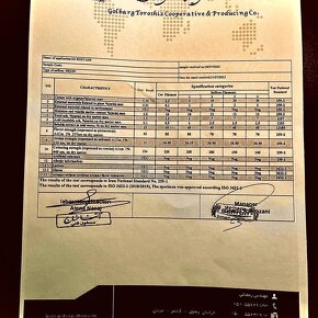 Šafran s ISO 3632-2, laboratórny certifikát zhody. - 2