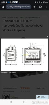 Krbove Kachle Uniflam 600 ECO 8kw - 2