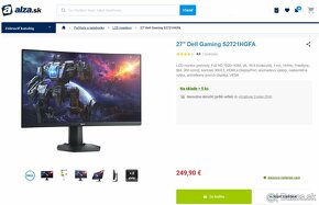 27” Dell Gaming 144Hz - Nový - 2