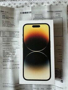 Predám vymením IPHONE 14.pro 128.g Gold v 100% - 2