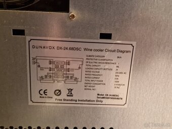 DUNAVOX DX-24.68DSC Termoelektrická vinotéka - 2