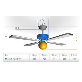 stropný ventilátor so svetlom Westinghouse...diaľkové ovl. - 2