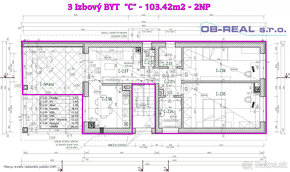 C_Predaj 3izb bytu 103m2 na 1.poschodí tehl. bytovky GA-HODY - 2