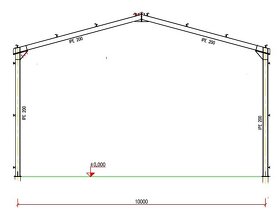 Rámová oceľová konštrukcia haly _ 4x10x15m - 2