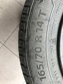 165/70 R14 zimne + puklice + 5x100 fabia disky - 2