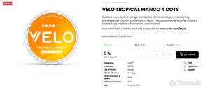 6ks ZADARMO - ZĽAVA 43% - VELO BREEZY MANGO - 2