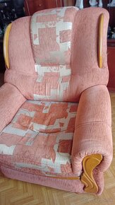 Rohová rozkladacia sedačka riestorom +kreslo s úl - 2