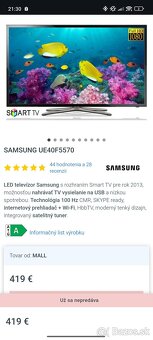 Led tv smart Samsung 40" - 2