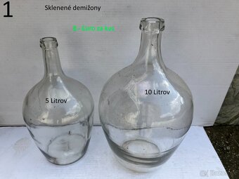 Demižony sklenené - 10 L - 5 L - 2