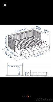 Ikea Hemnes postel rozkladacia - 2