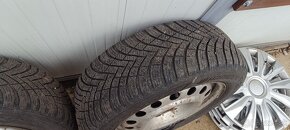 Plechové disky 5x112 s pneu Hankook 205 55 R16 zimné - 2