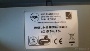 termoviazač GBC Thermabind T400 na prospekty, katalogy - 2