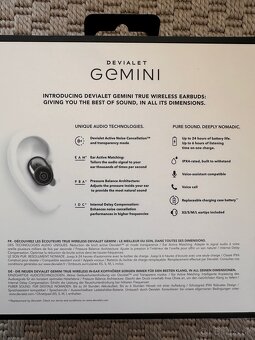 Devialet GEMINI hi-fi in-ear sluchadla ako nove 100% - 2